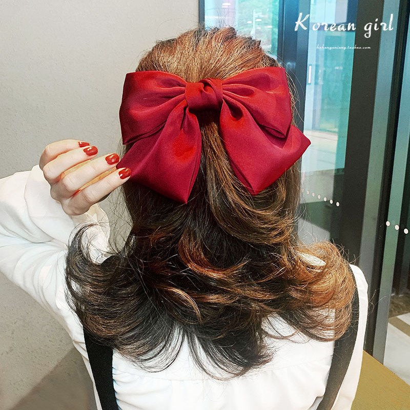 速发Oversized Bow Hair Accessories Fashion Satin Ribbon Hair - 图2