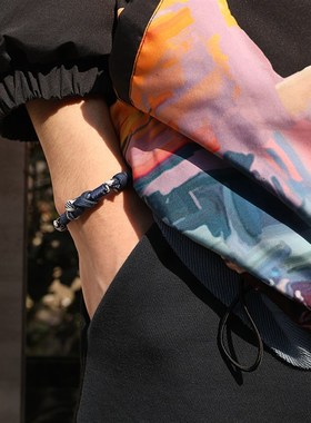 小圆满情侣手链闺蜜信物五彩手绳男女潮流手绳简约手环女脚链定制