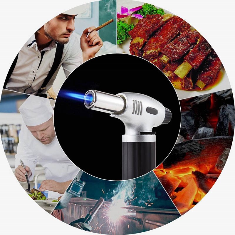 HOT Refillable Gas Butane Blow Torch Jet Lighter Culinary So - 图1