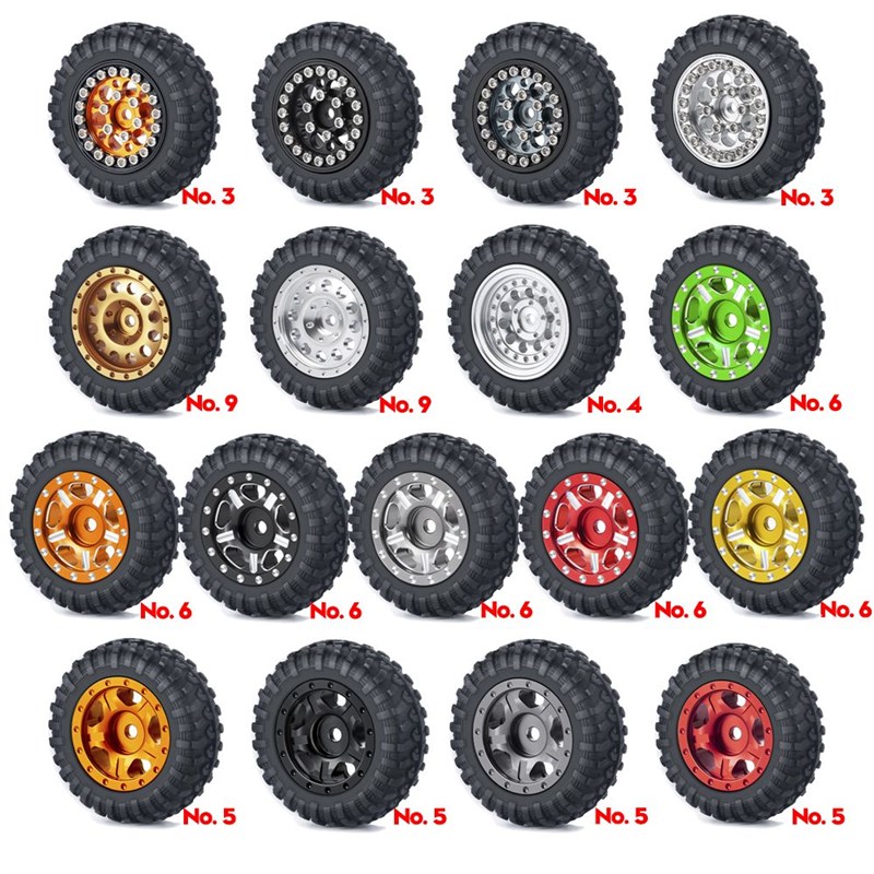 新品YEAHRUN 4Pcs Aluminum Wheel Rims + Rubber Tires for Axia - 图2