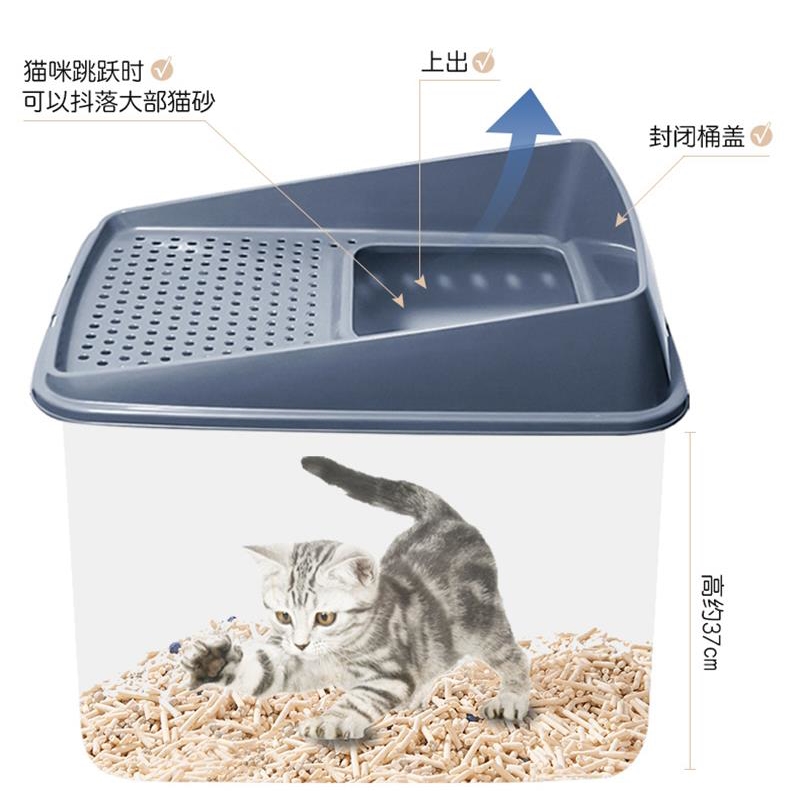 速发afp猫砂盆顶入式全封闭超大防外溅上防带砂隔臭大号猫咪用品 - 图1