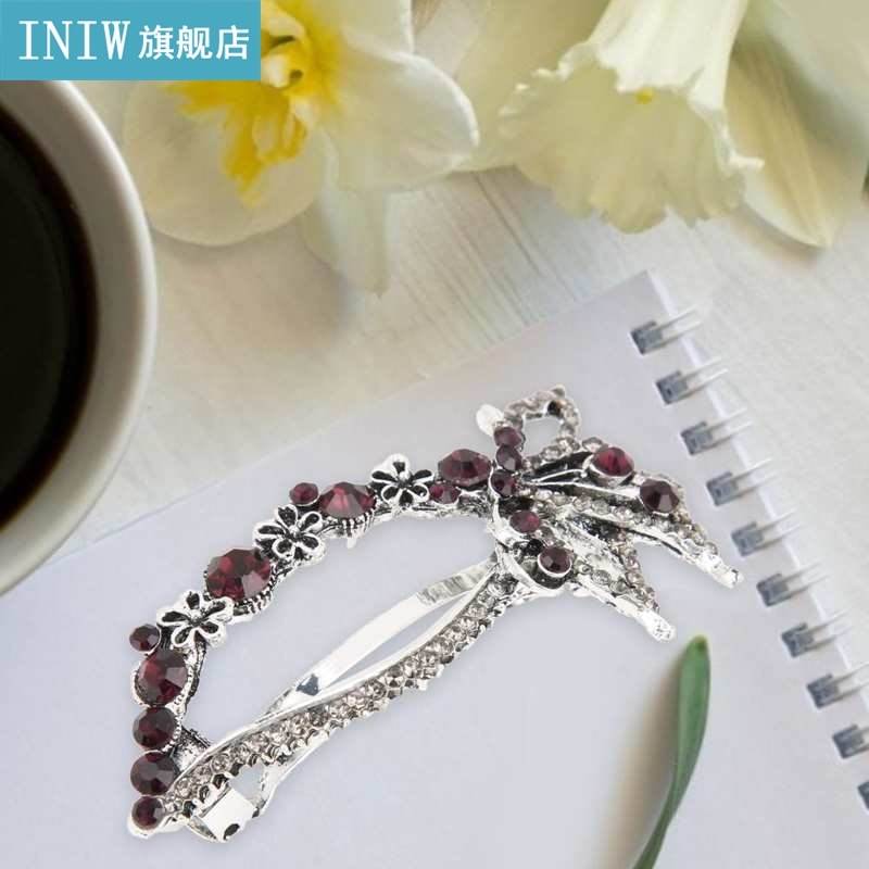 极速Hair Barrette Durable Beautiful Rhinestone Hair Clip Exq - 图1