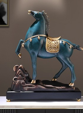 中式马摆件客厅马到成功办公室招财家居装饰品红色生肖马开业礼物