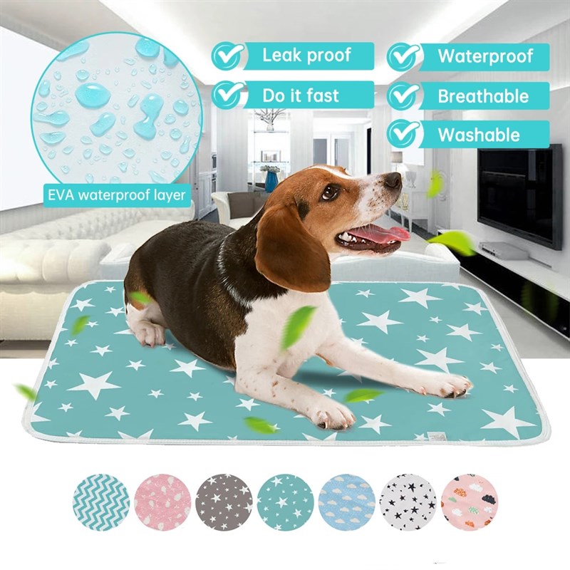 速发Reusable Dog Urine Pad Waterproof Pet Training Mat Absor-图0