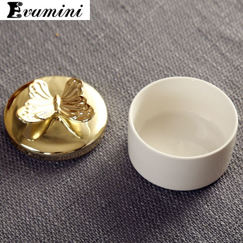 nk Angrl Ceaamic Cen Jewelry BoxFes Wedding Ring Trinket - 图1