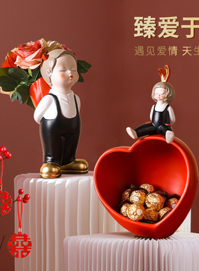 创意结婚礼物送新人闺蜜高档实用订婚纪念L日摆件家居客厅软装饰