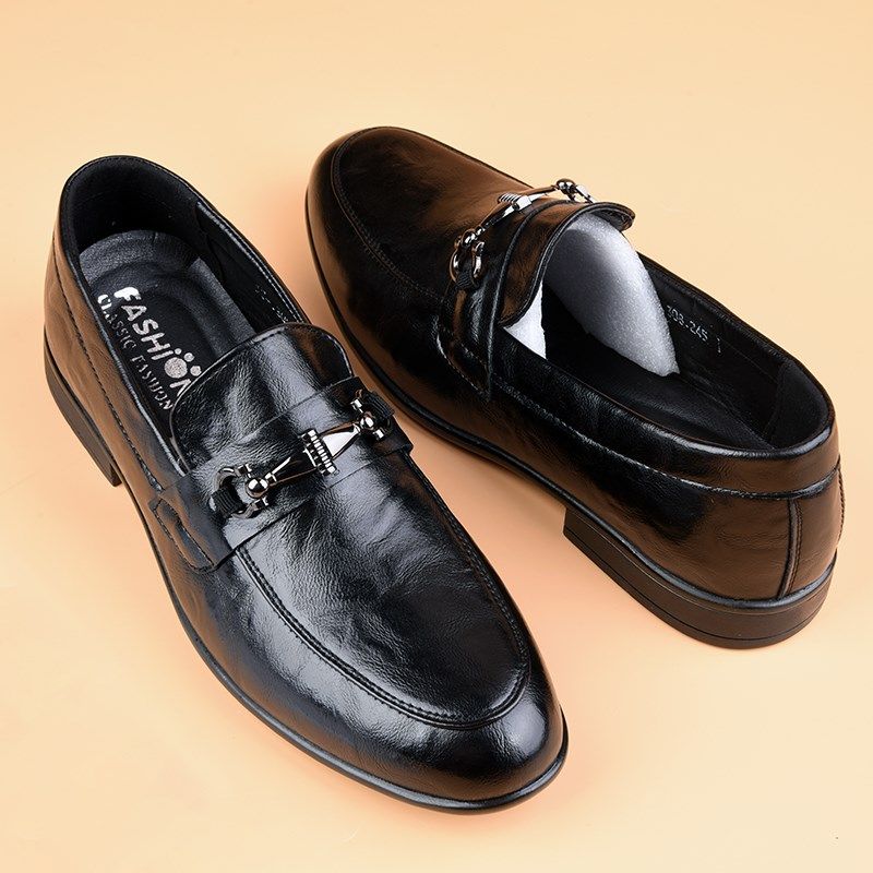 轻便皮鞋男款2024新款无鞋带软底软皮黑色一脚蹬休闲英伦豆豆鞋男,淘宝优惠券,粉丝福利购,淘宝优惠卷