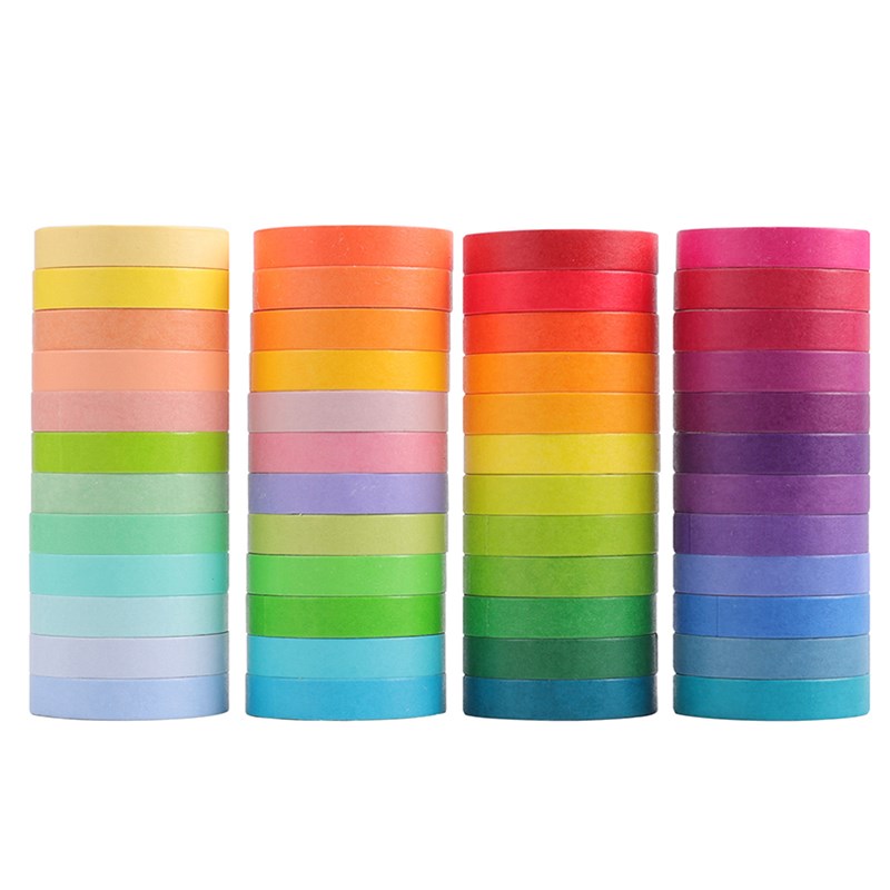 Colors Waahi Tape Set aecorative HWDshi Tape Rsinbow Col - 图1