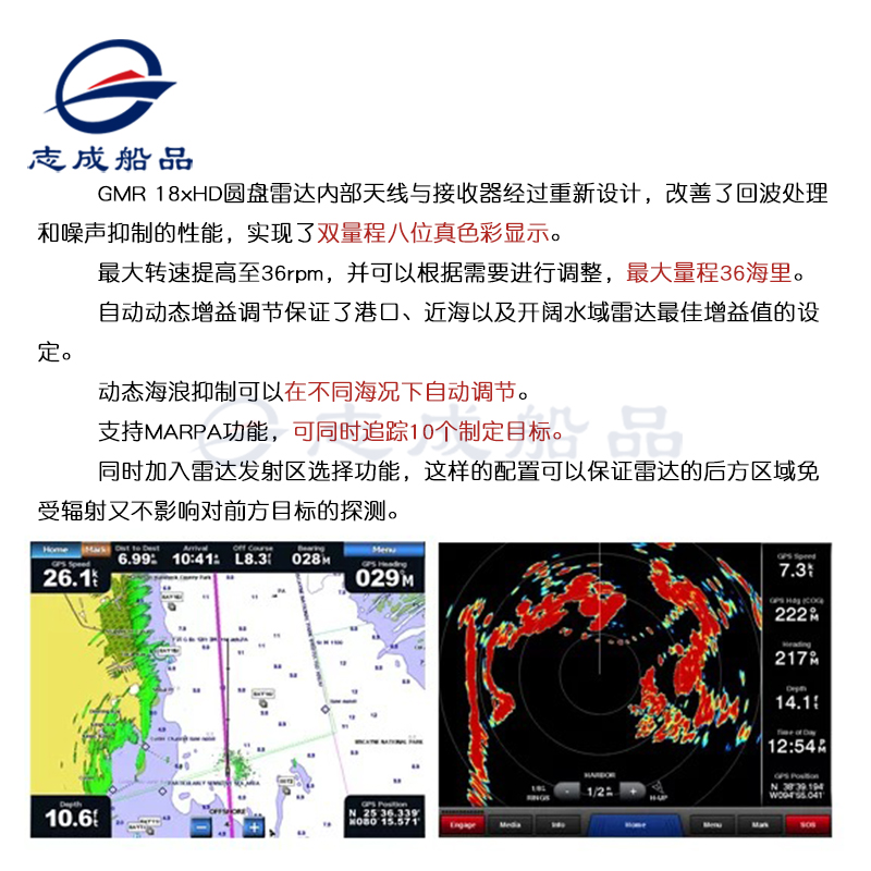 GMR18 xHD Radome船用雷达游艇雷达网络雷达雷达和海船用设备配件 - 图1