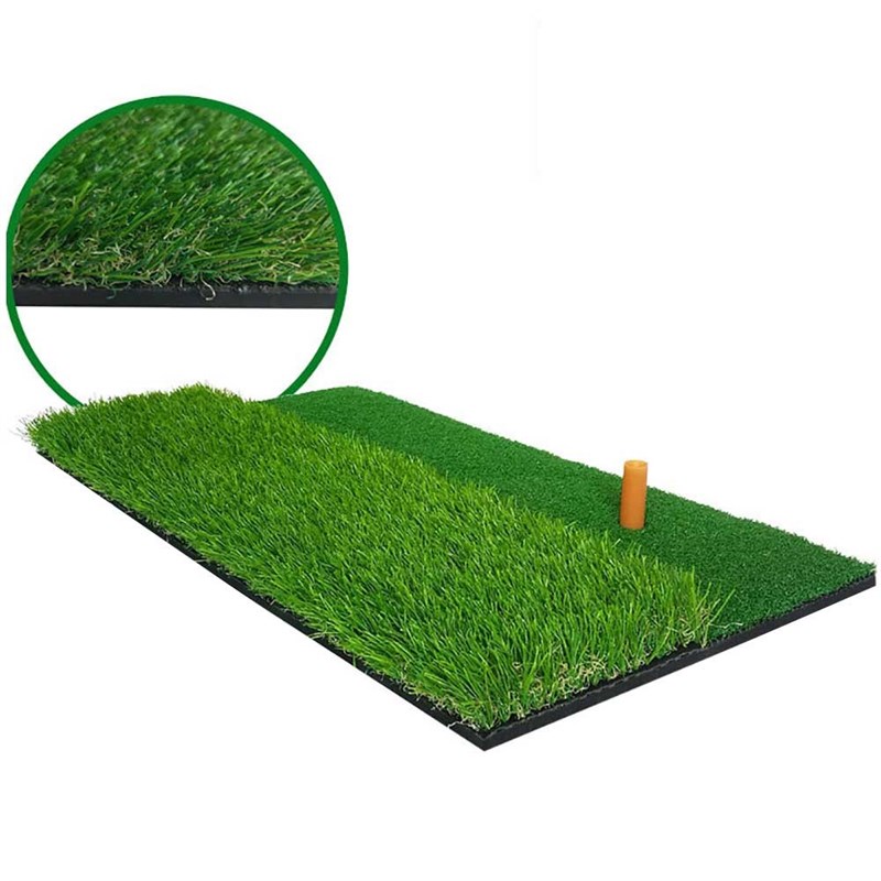 2-in-1 Golf Hitting Practice Training Mat Artificial Lawn Gr-图2