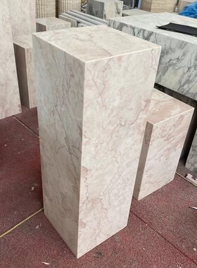 大理石立柱底座摆台摆件展示台玄关落地雕塑天然石材基座装饰石柱
