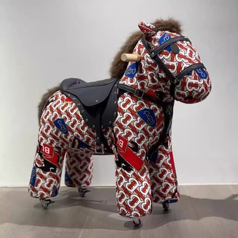 法式滑行木马坐凳可自由骑行儿童小马椅子生日玩具礼物家居装饰,淘宝优惠券,粉丝福利购,淘宝优惠卷