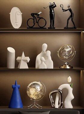 意式极简摆件轻奢高档客厅电视机柜展示柜酒柜现代艺术家居装饰品