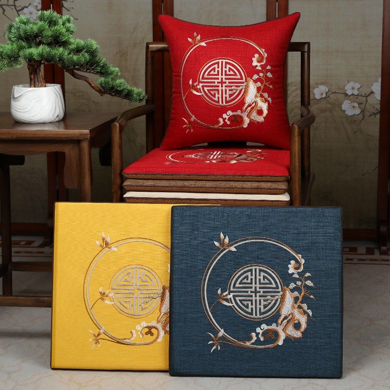 中式椅垫红木椅子沙发坐垫餐椅垫刺绣实木家具圈椅座垫茶桌垫定制,淘宝优惠券,粉丝福利购,淘宝优惠卷