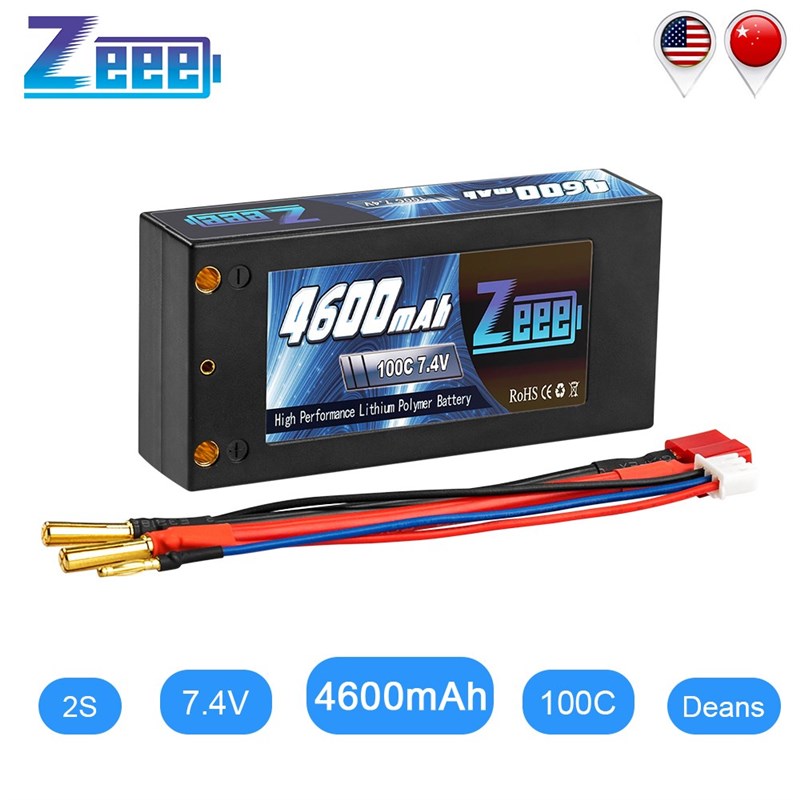 Zeee 2S Shorty Lipo 7.4V 4600AmAh 100C Battery RC Lipo Batte - 图0