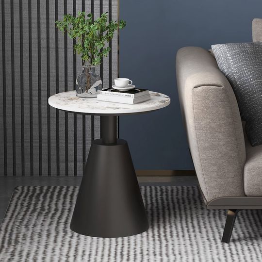 Nordic sofa side table bedroom bedside table living room slate corner table internet celebrity reception side table negotiation small round table coffee table