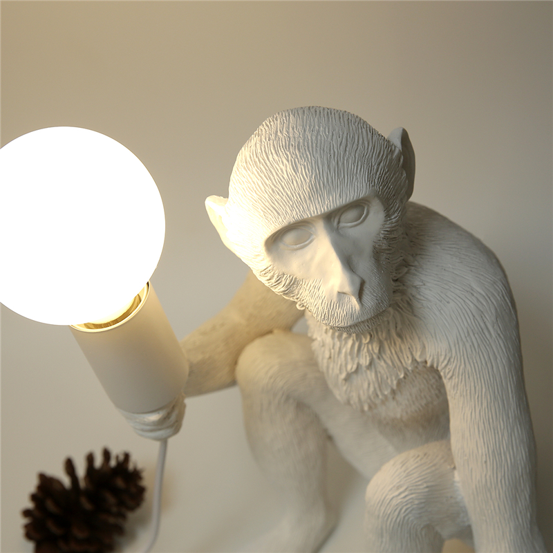 White Gol esin Monkey vTable LampRNordic Living RoomdHome-图2