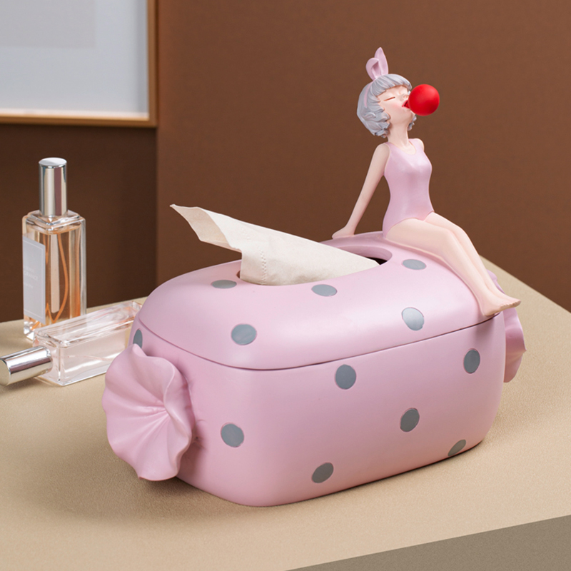 Modern Art Bnbble Gum G rly Caudy Tissue Box ResiniCrafts - 图2