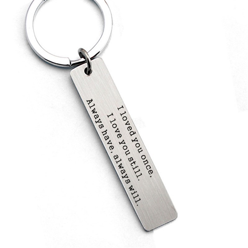 速发Gift for girlfriend boyfriend thank you letter Keychain-图0