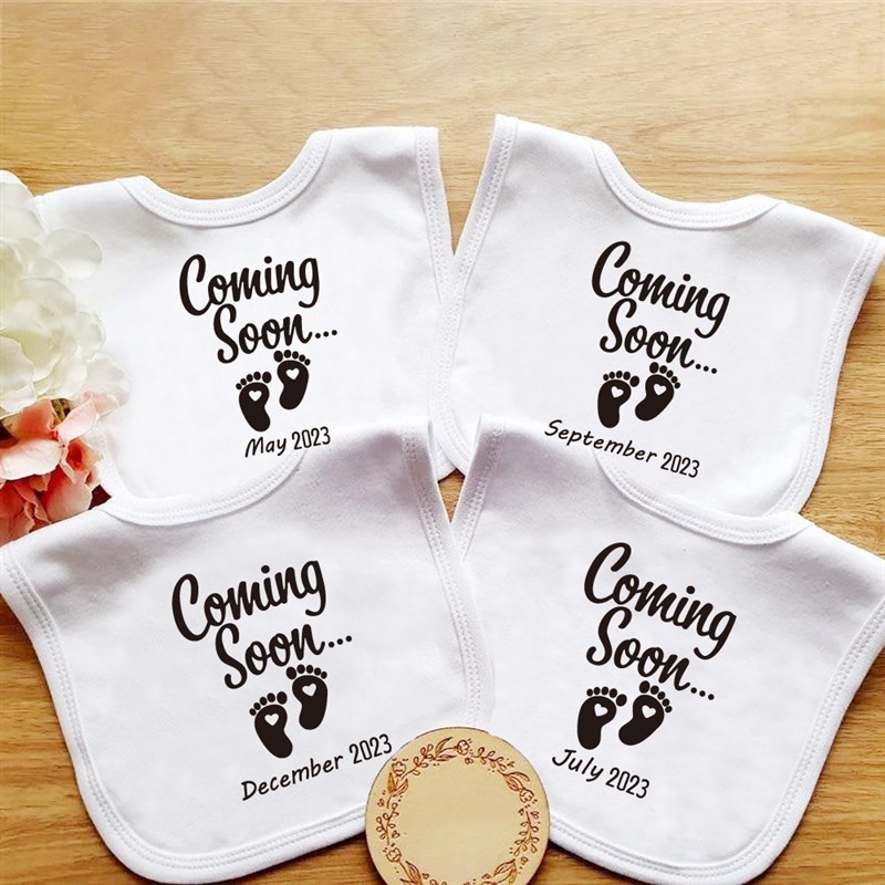 Newborn Baby B bs Sarliva Tawel PocketiBoby Coming Soon Bib - 图1