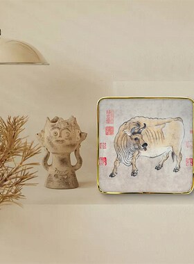 【18x18cm】新中式国风家居饰品PS画框国风乔迁送礼 复刻画摆件