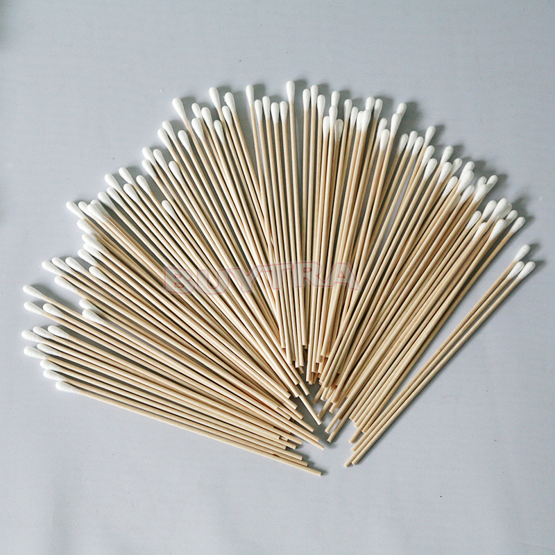 推荐100pcs 15cm Wood Cotton Head Health Cotton Swab Stick Ma - 图1