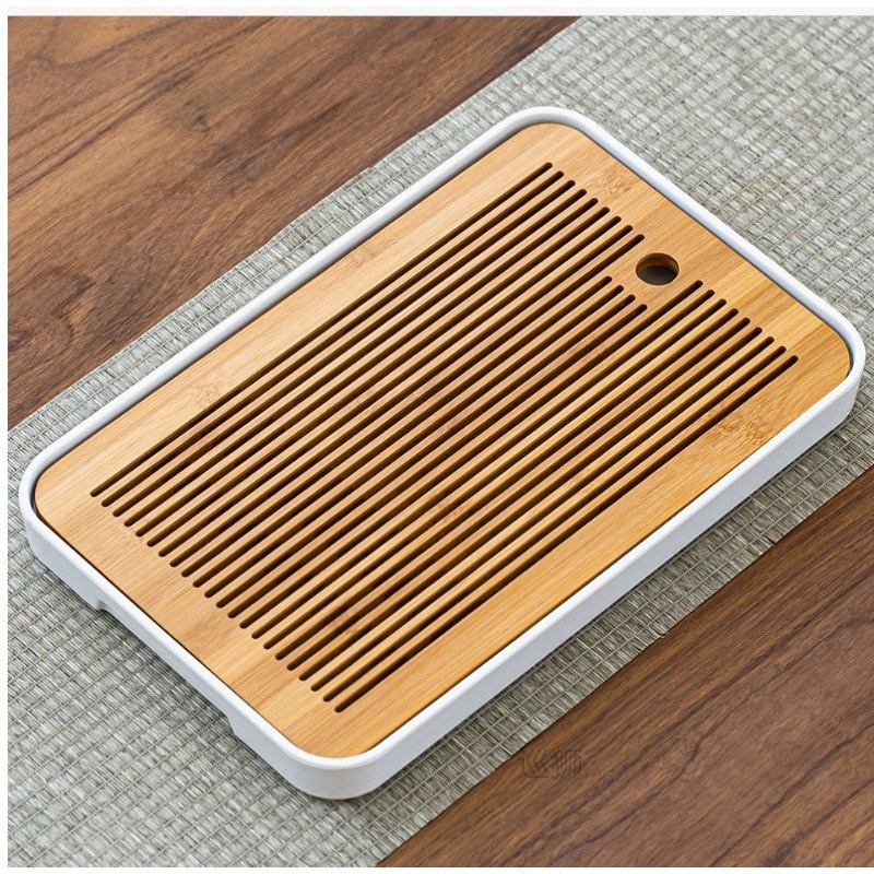 Bamboo Tea Tray Pu'er tea Tea Board  1PC Drainage Water Stor - 图0