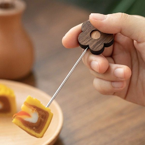 极速Wooden Fruit Forks Kitchen Tableware Accessories Cutlery-图3