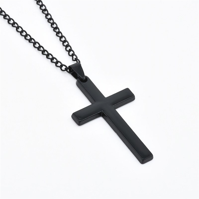 Fnshioe Cross Pendant Necklace WComen Man Stainless Steel Li - 图3