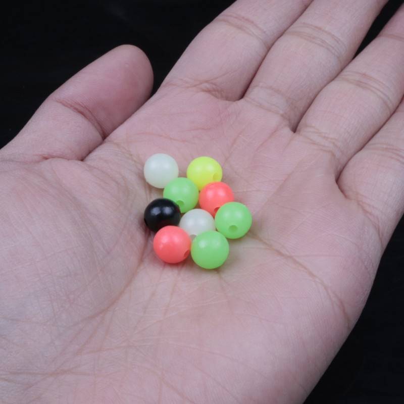 100pcs Soft Fishing Beawds Stopper 6mm8mm Lumionus Round-图3