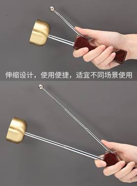 新品台湾纯铜引擎伸o缩引罄引庆铜磬念佛助念法器佛具佛堂用品摆