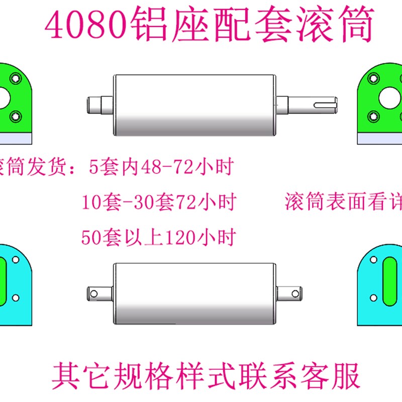 新品流水线动力滚筒输r送带主从动传动滚轮辊筒输送带铝挤型材-图2