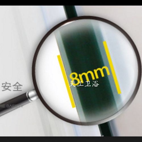 不锈钢一字型淋浴房淋浴隔断浴屏卫浴门浴室玻璃门冲凉房沐浴房 - 图3