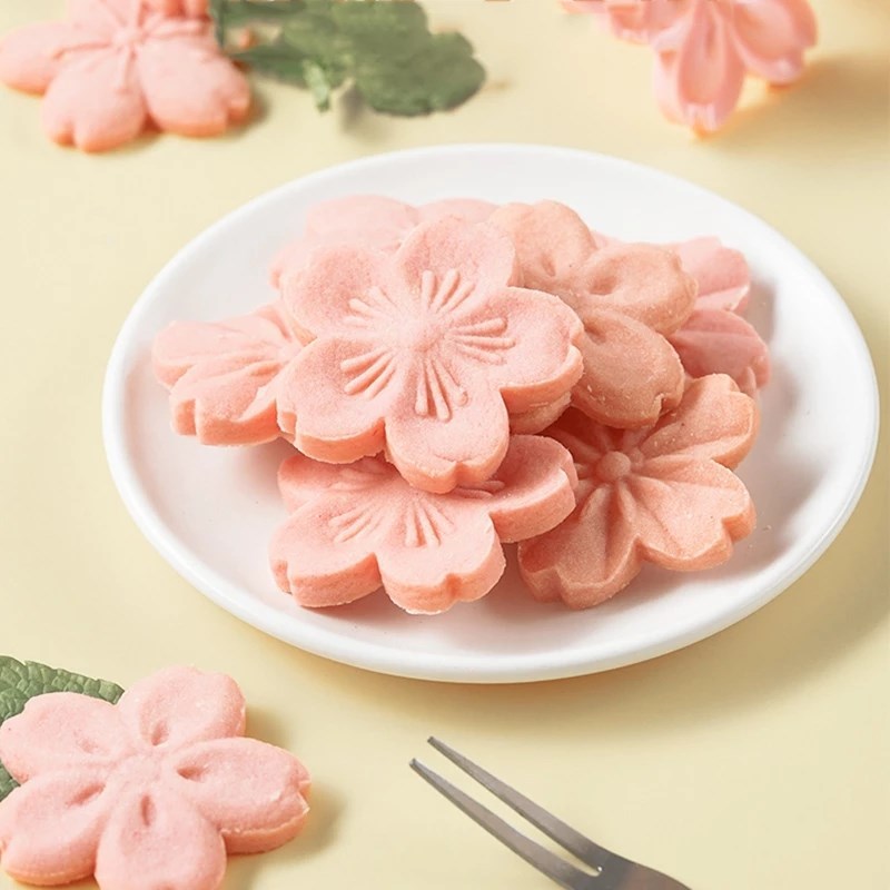 推荐5pcs Sakura Cookie Mold Stamp Biscuit Mold 3D Cookie Plu - 图2