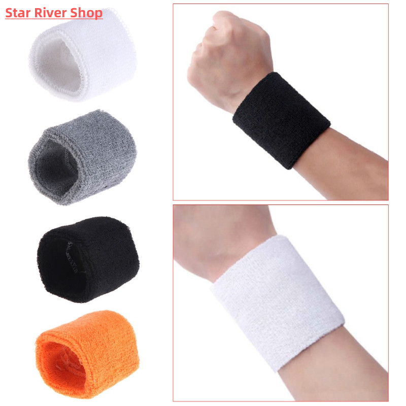 极速1 Pc Cotton Unisex Sport Sweatband Wristband Basketball-图2