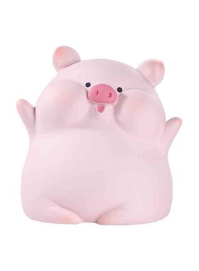 新品创意桌面客厅装饰摆件猪囡囡搪胶钱罐少儿生日礼物储蓄罐