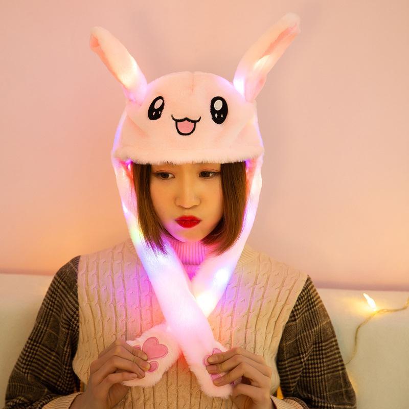 极速fluffy toy hats cute bunny hats ears move air bags glow - 图2