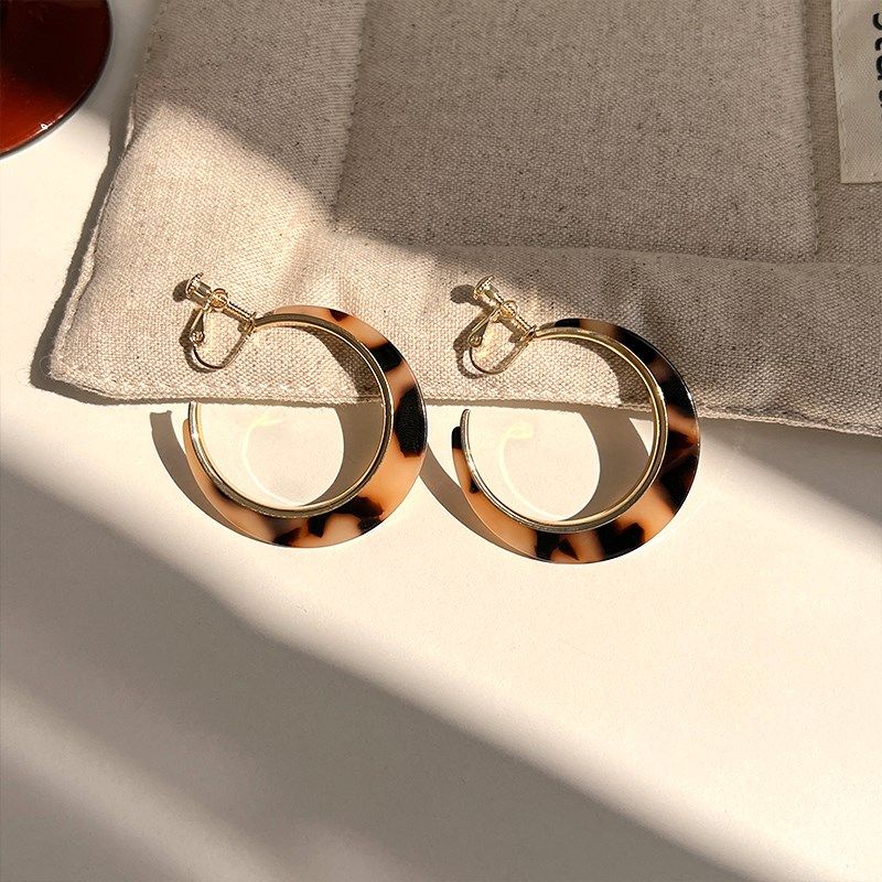 豹纹螺旋耳夹无耳洞女新款时尚个性气质耳环2025新款爆款耳圈耳饰,淘宝优惠券,粉丝福利购,淘宝优惠卷