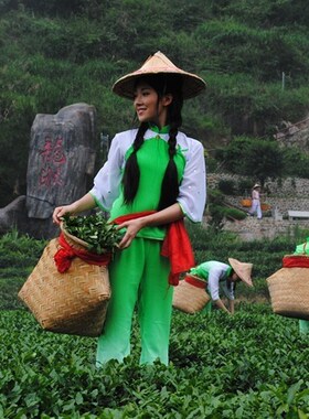 竹编鱼篓幼儿童小背篓摄影舞蹈道具花篮收纳筐茶篓竹篓吊篮装饰