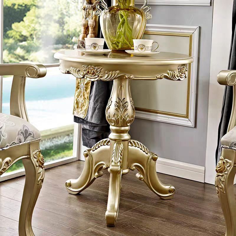 欧式小圆台美式别墅茶桌实木围椅咖啡桌客厅会客小圆台书房茶艺桌,淘宝优惠券,粉丝福利购,淘宝优惠卷