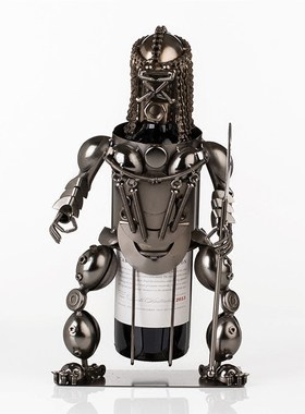 铁艺机器人红酒架客厅家装饰品摆件工艺品乔迁新居礼品创意实用