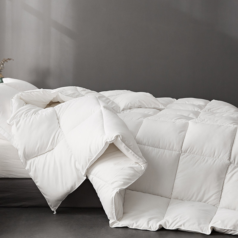 白色春秋被子 羽丝棉被芯蓬松单人被褥 1.5m绗缝固定冬被双人2m床,淘宝优惠券,粉丝福利购,淘宝优惠卷