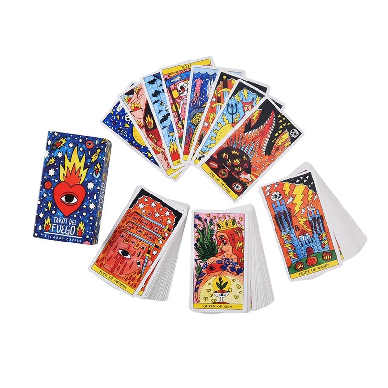 极速Tarot del Fuego Cards Tarot for Deck Oracles Gude Game T-图2