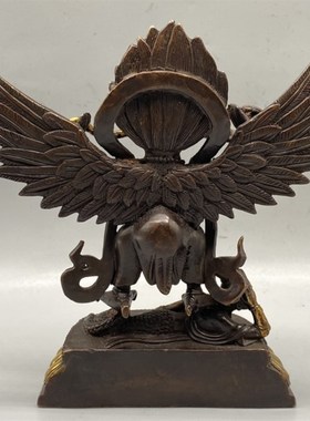 仿古纯铜雷震子摆件大鹏展翅鸟摆件家居装饰客厅工艺品收藏礼品