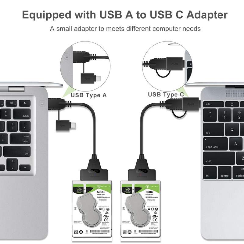 极速厂家直销USB30  USB C转SATA易驱线 硬碟转接线 2合1易驱线50 - 图0