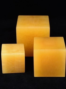 米黄玉六面印章玉石原石正方形方块章书法国画印章篆刻闲章黄玉砖