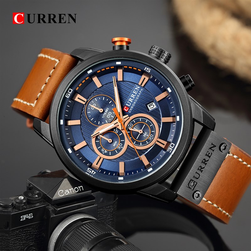 速发CURREN Luxury Brand Men Military Sport Watches Men's Qua-图3