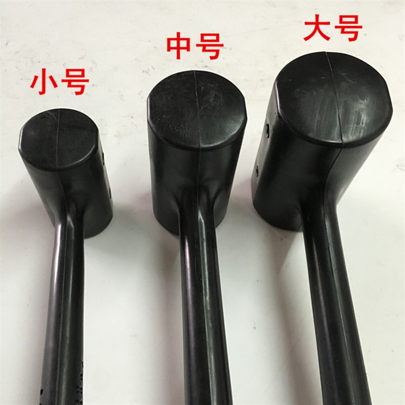 速发一体橡胶锤子工具锤头无弹力皮锤连体锤安装锤橡皮榔头硬质橡-图2