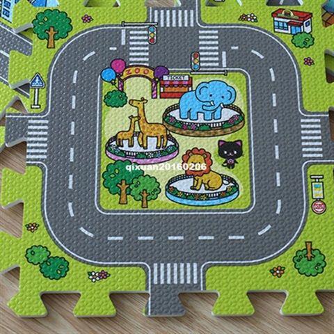 速发.Car City Scene Taffic Highway Map Baby Gym Kids Play Ma-图2