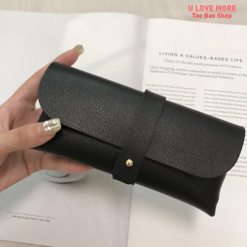 amies Case Wosen Leather Soft Glasses Bag QFashson Portab - 图3